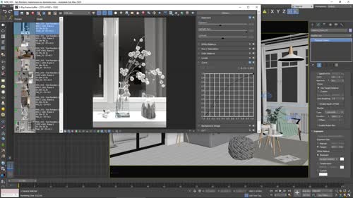 Test renders и балансиране на камерите