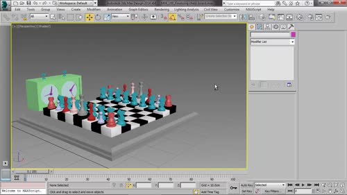 Упражнение – Finalizing chess board scene