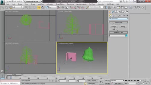 Вградени архитектурни обекти и растителност (AEC and foliage objects)