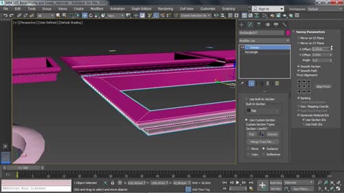 Получаване на профилни обекти с модификаторите “Bevel Profile and Sweep”