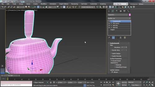 Редактиране на обекти с модификаторите “Edit Poly and FFD”
