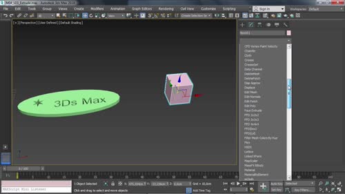 Превръщане на контур в 3D обект с модификатора “Extrude”