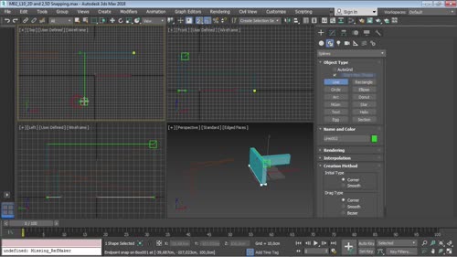 Специфични точки за „захващане“ на обекти при 2 и 2,5D snap