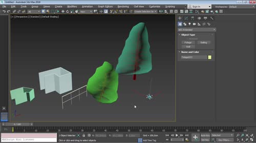 Вградени архитектурни обекти и растителност (AEC and foliage objects)