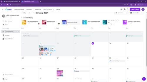 Content Planner и Canva Editor в Canva