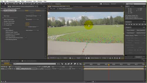 "3d camera track".Пресъздаване на движението на камерата от заснет материал.