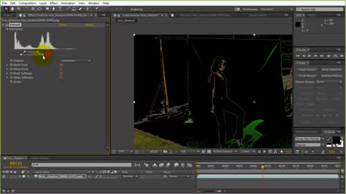 Изрязване на заснет материал.Използване на ефекти "Color Key" и "Extract"