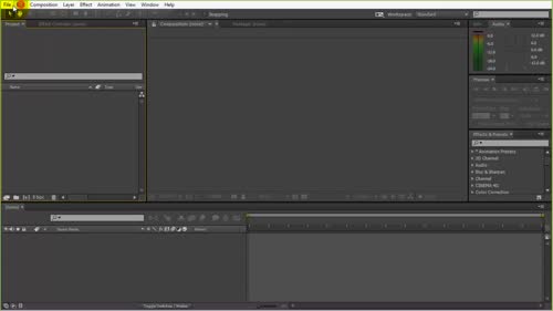 Основни панели от интерфейса на After Effects