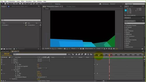 "Trim paths" модификатор в "shape layer".