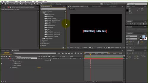 Записване на анимация на текст като "Preset". Примерни анимации.