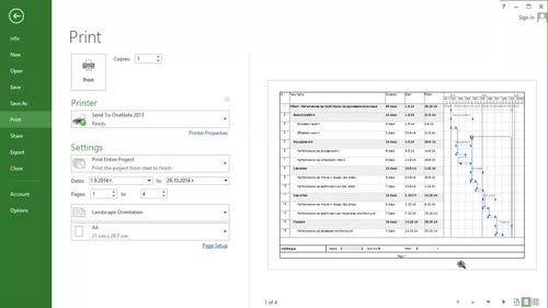 Форматиране на Gantt Chart - a и настройка на легендата