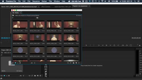 Начини за вкарване на материал в Premiere Pro (Import).