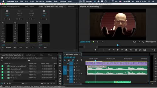 Регулиране на звука с Audio Clip Mixer