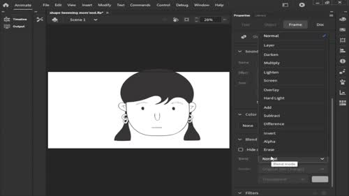 Мащабиране и деформиране при Shape Tween. Ускоряване или забавяне в началото и края на движението (Easing)
