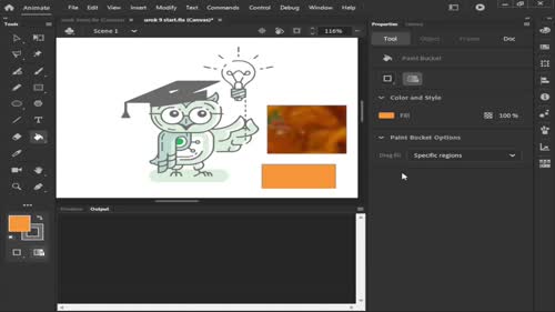 Работа с цветове в Adobe Animate II. Цветовата палитра и инструментът за избор на цветове (The Color Palette and the Color Picker). Създаване на потребителски цветове.