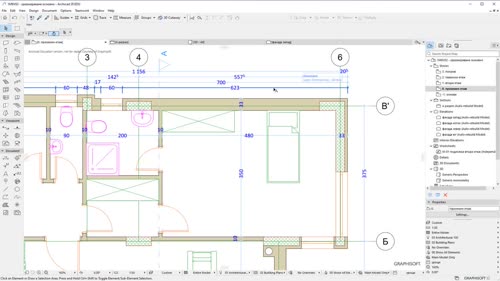 Основни принципи на оразмеряването в ArchiCAD. Допълнителни настройки.
