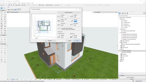 Видове проекции в 3D прозореца. Основни настройки на перспективния поглед.