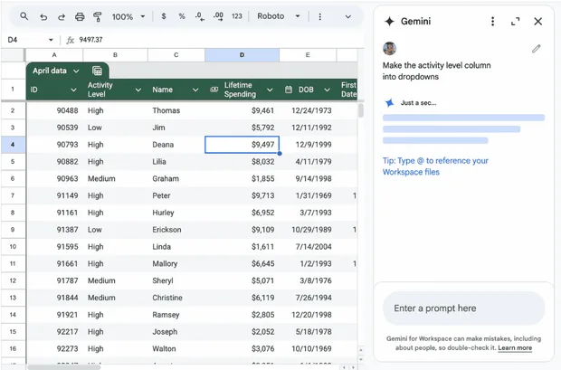 Gemini в Google Workspace