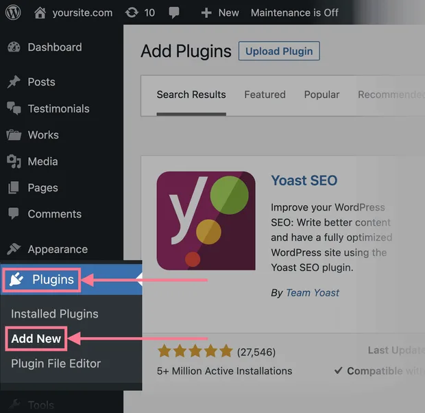 Yoast SEO wordpress - инсталация на плъгин