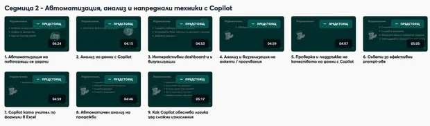 AI курс в Aula.bg "Excel и Copilot: Овладей силата на AI за таблици и анализи"