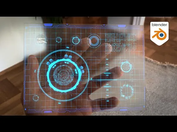 Futuristic HUD Tablet VFX in Blender!