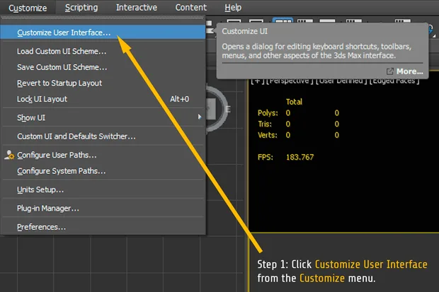 Онлайн обучение 3ds Max за начинаещи от Аула.бг customize user interface 