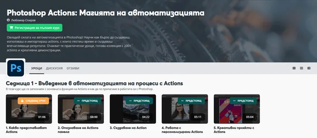 Photoshop actions