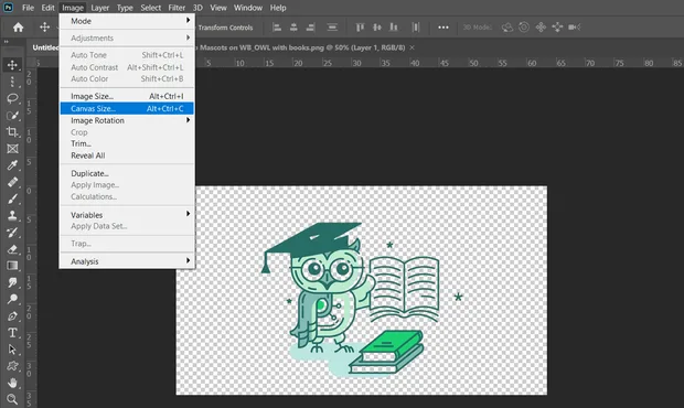 размер на платното photoshop ръководство aula.bg