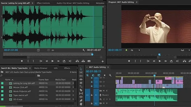 Аудио с Premiere Pro