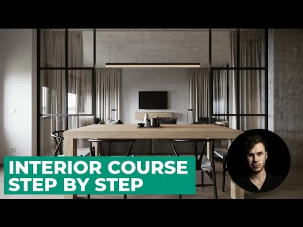Interior. Step by step course in 3Ds Max Corona Renderer | Architectural Visualization Tutorials