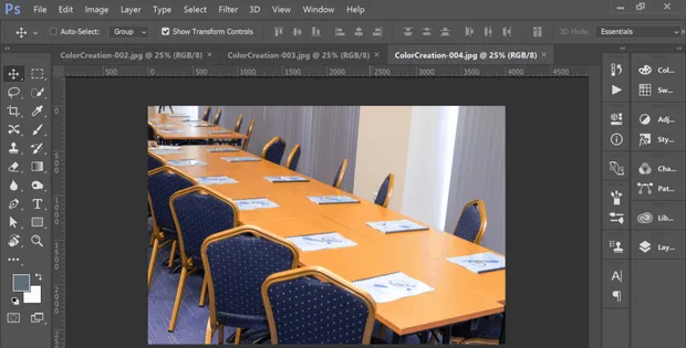 Отваряне на файловете във Photoshop в отделни табове