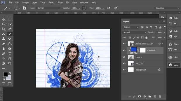 Cartoon колаж във Photoshop