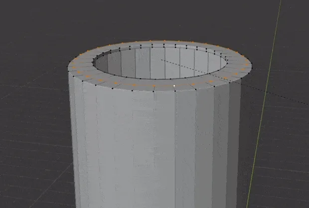Визуализация как работи инструмента за екструдиране в Blender