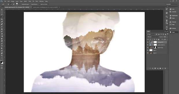 Как да направим ефекта Double Exposure във Photoshop CC.