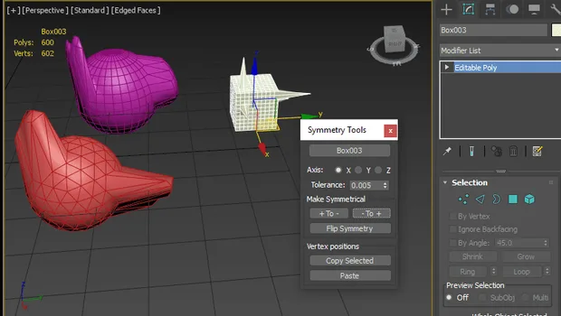 Онлайн обучение 3ds Max за начинаещи от Аула.бг Symmetry tool 