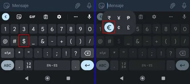 евросимвол (€) на телефон – как се пише знак евро