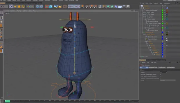 Интерфейс Cinema 4D - 3D софтуери