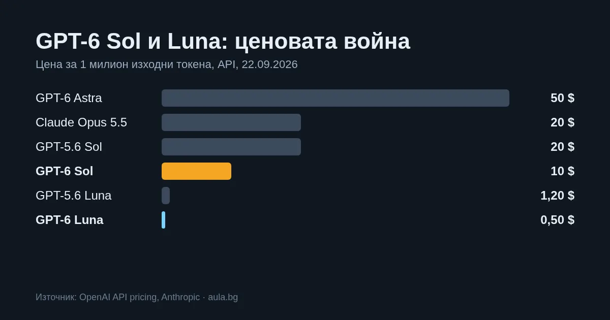 GPT-6 Sol и Luna - OpenAI прави умното евтино