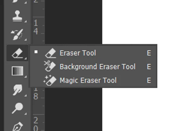 Eraser Tool/Background Eraser Tool/Magic Eraser Tool