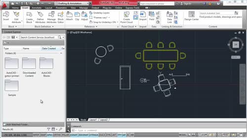 Организация на AutoCAD библиотека чрез Content Explorer