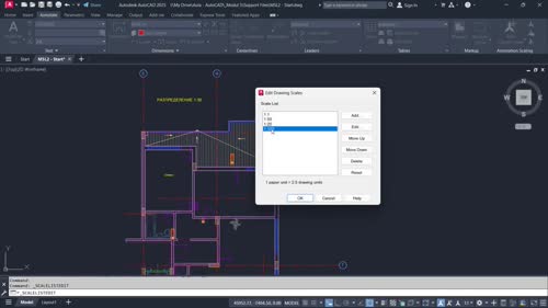 Настройка на анотативни мащаби в моделното пространство