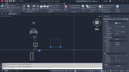 Динамични блокове с Linear параметър и Stretch действие