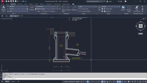 Оразмеряване със стрелки и текст. Използване на Multileader