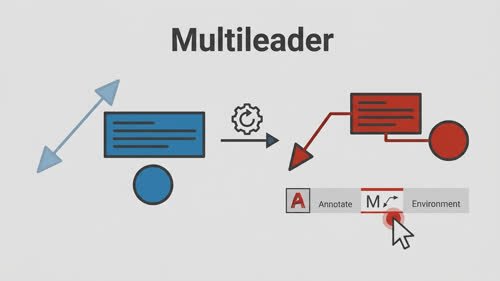Оразмеряване със стрелки и текст. Използване на Multileader