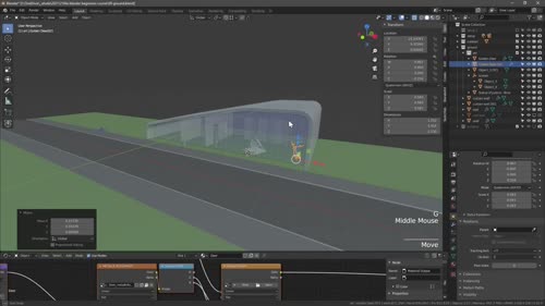 Добавяне на арт предмети от Sketchfab и стъкло за окачената фасада