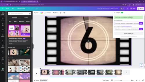 Споделяне на видео в Canva