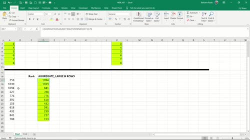 Функции COLUMN, COLUMNS, ROW & ROWS