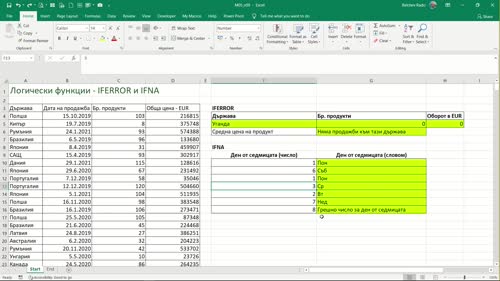 Функции IFERROR & IFNA