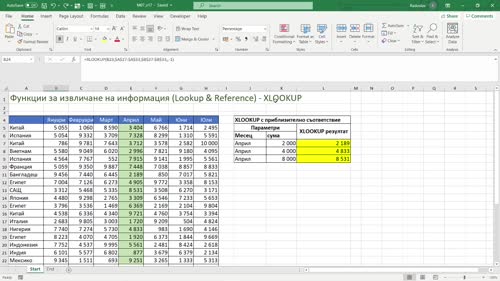 Функция XLOOKUP - обяснение и примери - част 2