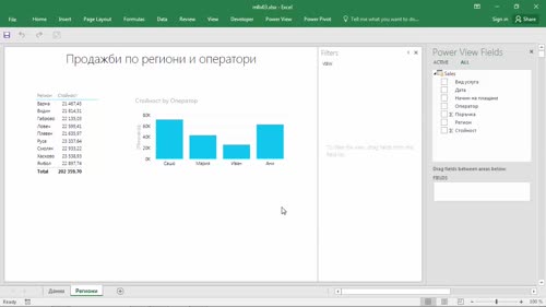 Работен лист на Power View